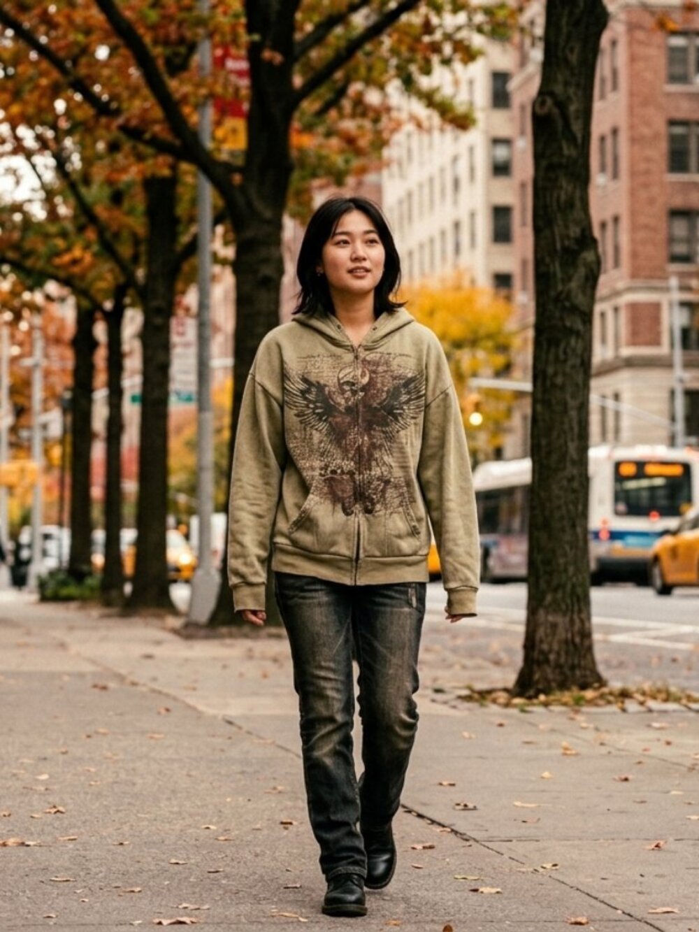 Y2K Social Collisions Hooded Sweatshirt Size XS Full Zip